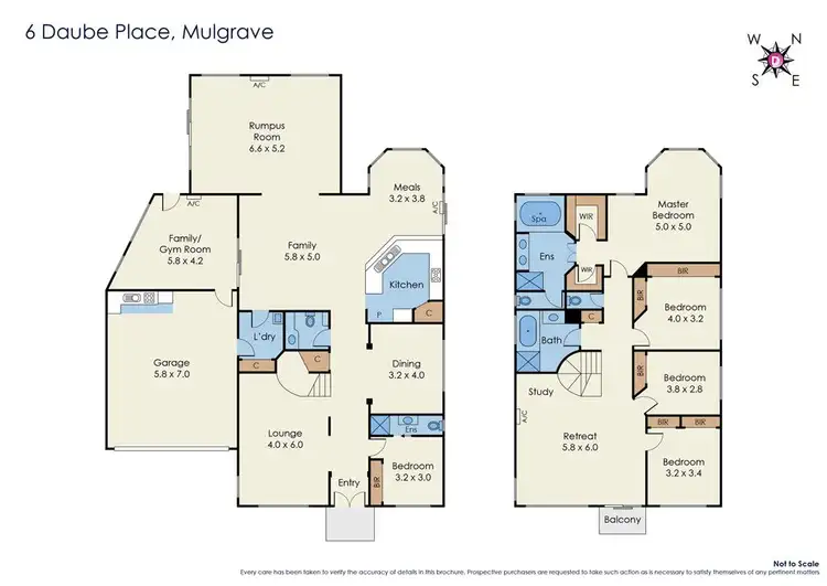 Floorplan of Homely house listing, 6 Danube Place, Mulgrave VIC 3170