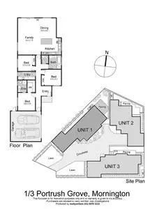 Floorplan of Homely townhouse listing, 1/3 Portrush Grove, Mornington VIC 3931