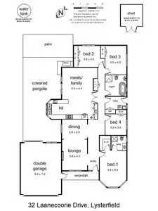 Floorplan of Homely house listing, 32 Laanecoorie Drive, Lysterfield VIC 3156