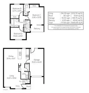 Floorplan of Homely townhouse listing, 3/125 Military Road, Henley Beach South SA 5022