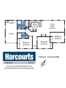 Floorplan of Homely unit listing, 1/19 Louisa Street, Ranelagh TAS 7109