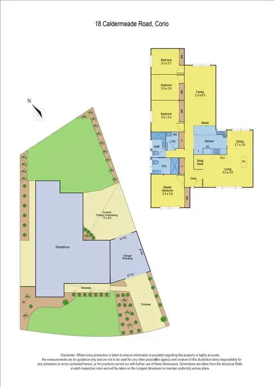 Floorplan of Homely house listing, 18 Caldermeade Road, Corio VIC 3214