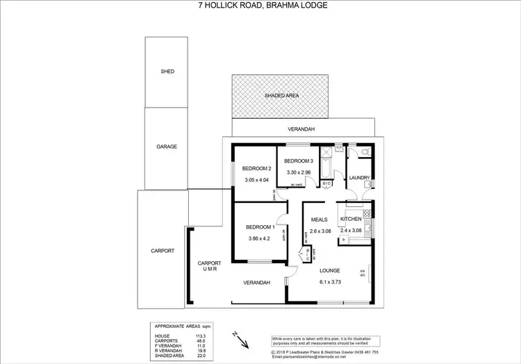 Floorplan of Homely house listing, 7 Hollick Road, Brahma Lodge SA 5109