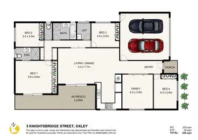 Floorplan of Homely house listing, 3 Knightsbridge Street, Oxley QLD 4075