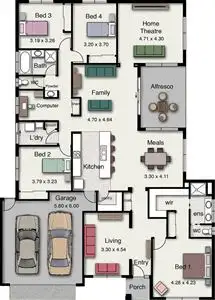 Floorplan of Homely house listing, 3 Trotman Drive, Wangaratta VIC 3677