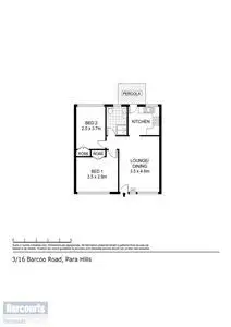 Floorplan of Homely unit listing, 3/16 Barcoo Road, Para Hills SA 5096