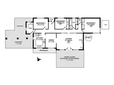Floorplan of Homely house listing, 10 Barretts Road, Torrens Park SA 5062
