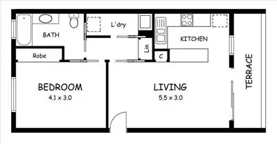 Floorplan of Homely apartment listing, 13B/73-85 Haines Street, North Melbourne VIC