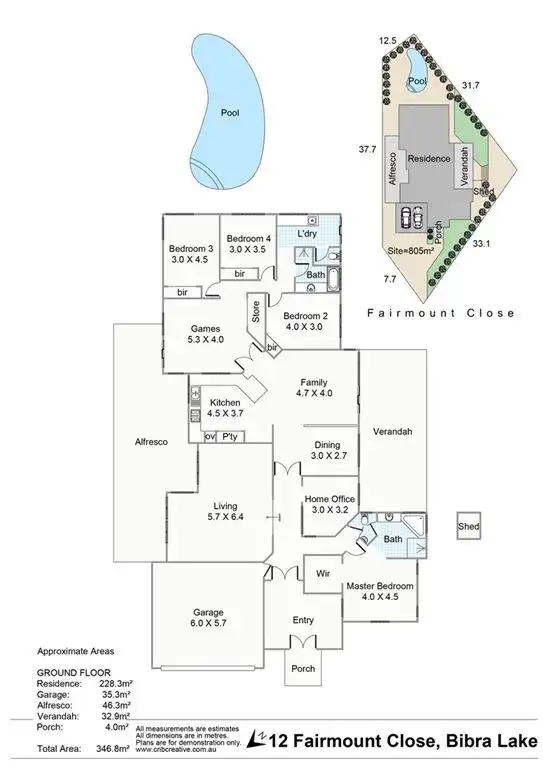 Floorplan of Homely house listing, 12 Fairmount Close, Bibra Lake WA 6163