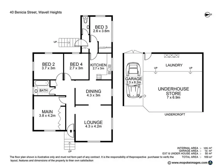 Floorplan of Homely house listing, 40 Benecia Street, Wavell Heights QLD 4012
