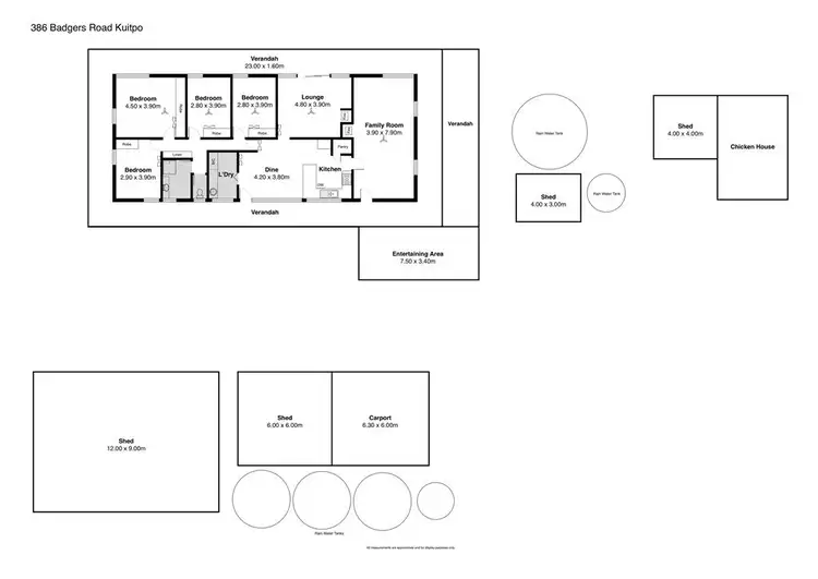 Floorplan of Homely rural property listing, 386 Badgers Road, Kuitpo SA 5201