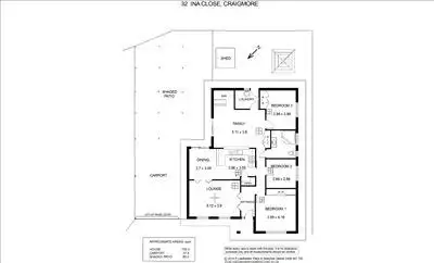 Floorplan of Homely house listing, 32 Ina Close, Craigmore SA 5114