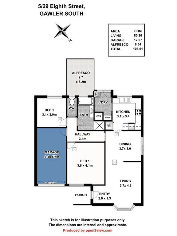 Floorplan of Homely unit listing, 5/29 Eighth Street, Gawler South SA 5118