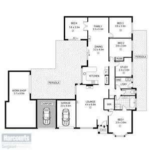 Floorplan of Homely house listing, 1 Holmefield Court, Parafield Gardens SA 5107
