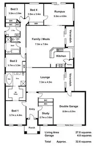 Floorplan of Homely house listing, 9 Harrison Court, Tyabb VIC 3913