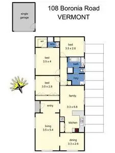 Floorplan of Homely house listing, 108 Boronia Road, Vermont VIC 3133