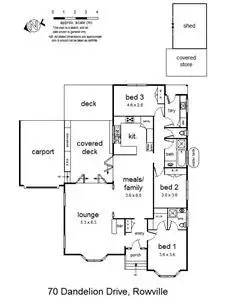 Floorplan of Homely house listing, 70 Dandelion Drive, Rowville VIC 3178
