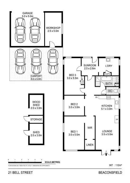 Floorplan of Homely house listing, 21 Bell Street, Beaconsfield TAS 7270