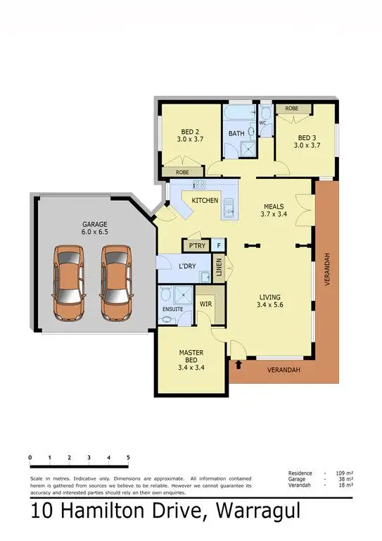 Floorplan of Homely house listing, 10 Hamilton Drive, Warragul VIC 3820