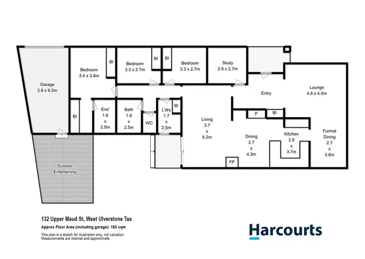 Floorplan of Homely house listing, 132 Upper Maud Street, West Ulverstone TAS 7315