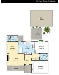 Floorplan of Homely unit listing, 33B Parer Street, Frankston VIC 3199