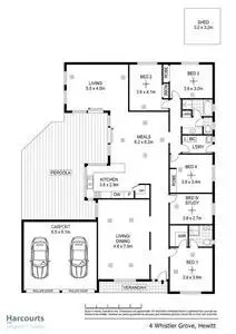 Floorplan of Homely house listing, 4 Whistler Grove, Hewett SA 5118