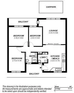 Floorplan of Homely unit listing, 2/383 Cross Road, Edwardstown SA 5039