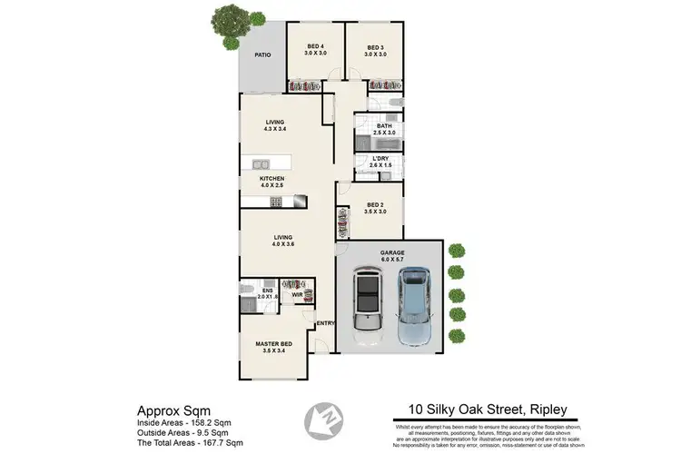 Floorplan of Homely house listing, 10 Silky Oak Street, Ripley QLD 4306