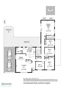 Floorplan of Homely house listing, 34 Kiekebusch Road, Gulfview Heights SA 5096
