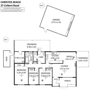 Floorplan of Homely house listing, 27 Colbert Road, Christies Beach SA 5165