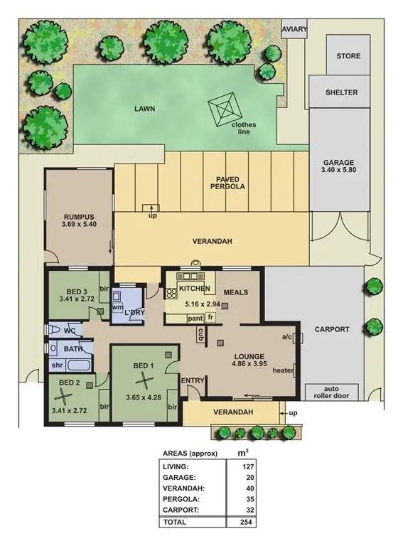 Floorplan of Homely house listing, 32 Doctors Road, Hackham SA 5163