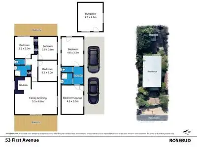 Floorplan of Homely house listing, 53 First Avenue, Rosebud VIC 3939