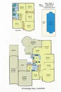 Floorplan of Homely house listing, 18 Heritage Way, Lysterfield VIC 3156