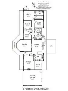 Floorplan of Homely house listing, 6 Halsbury Drive, Rowville VIC 3178