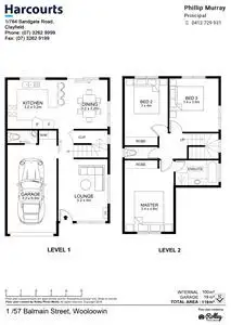 Floorplan of Homely townhouse listing, 1/57 Balmain Street, Wooloowin QLD 4030