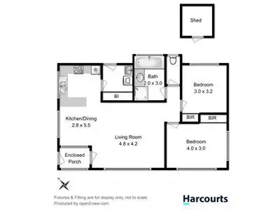 Floorplan of Homely unit listing, 1/4 Dewbay Court, Claremont TAS 7011