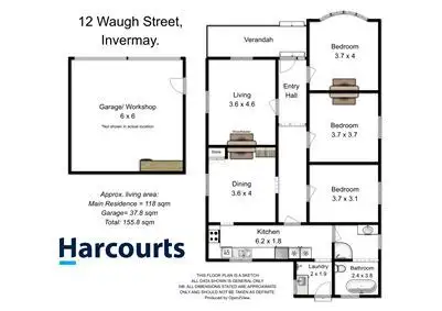 Floorplan of Homely house listing, 12 Waugh Street, Invermay TAS 7248