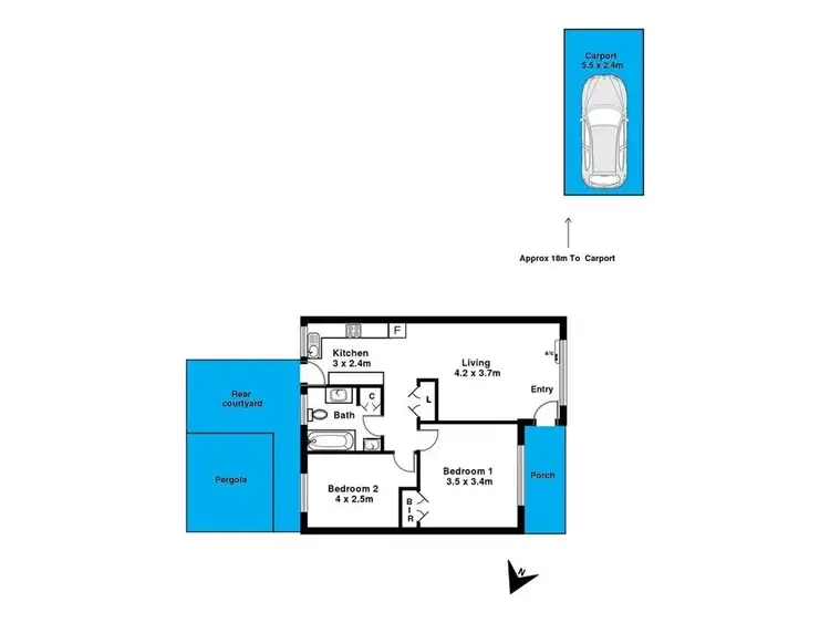 Floorplan of Homely unit listing, 2/171 Daws Road, St Marys SA 5042