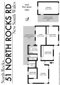 Floorplan of Homely house listing, 51 North Rocks Road, North Rocks NSW 2151