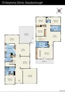 Floorplan of Homely house listing, 75 Keylana Drive, Keysborough VIC 3173
