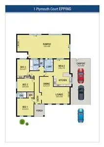 Floorplan of Homely house listing, 1 Plymouth Court, Epping VIC 3076