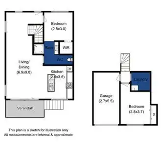 Floorplan of Homely unit listing, 1/241A Roslyn Avenue, Blackmans Bay TAS 7052