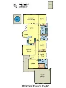 Floorplan of Homely house listing, 40 Hannora Crescent, Croydon VIC 3136