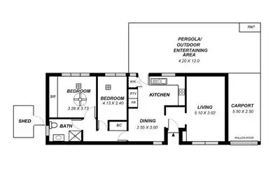 Floorplan of Homely unit listing, 4/34 Margaret Terrace, Rosewater SA 5013