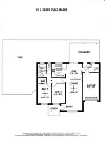 Floorplan of Homely unit listing, 1/2 Bohun Place, Moana SA 5169