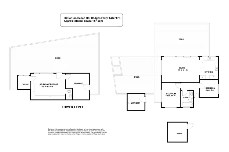 Floorplan of Homely house listing, 93 Carlton Beach Road, Dodges Ferry TAS 7173