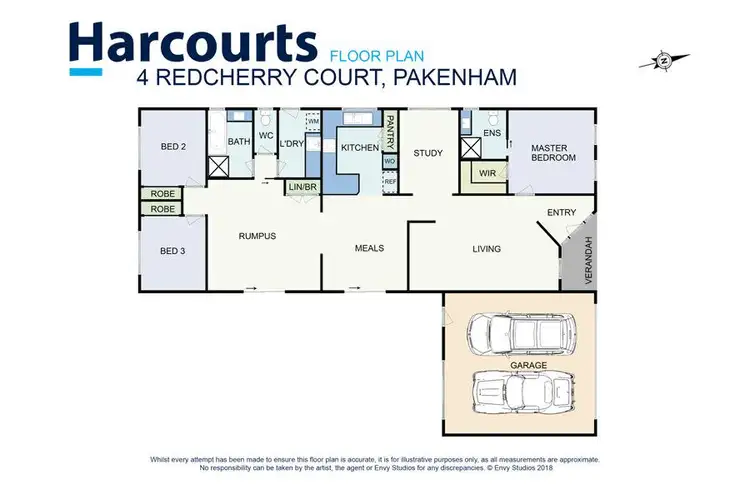 Floorplan of Homely house listing, 4 Redcherry Court, Pakenham VIC 3810