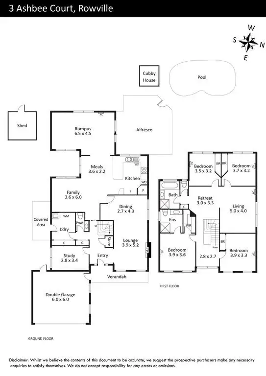 Floorplan of Homely house listing, 3 Ashbee Court, Rowville VIC 3178
