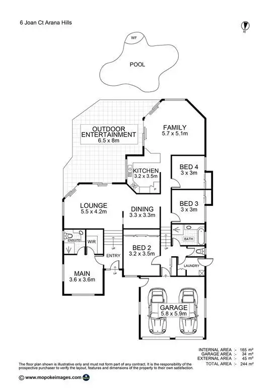 Floorplan of Homely house listing, 6 Joan Court, Arana Hills QLD 4054