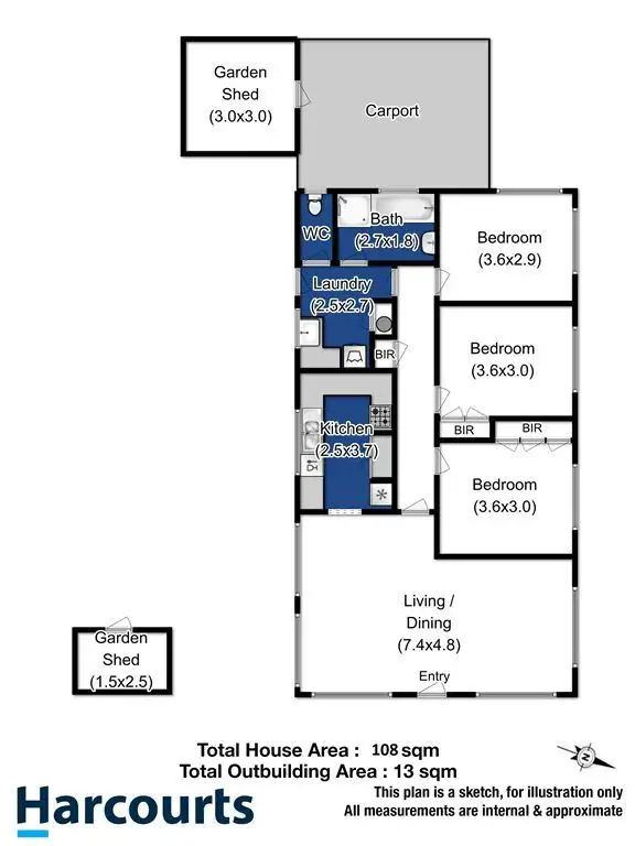 Floorplan of Homely house listing, 11 Nolan Crescent, Kingston TAS 7050